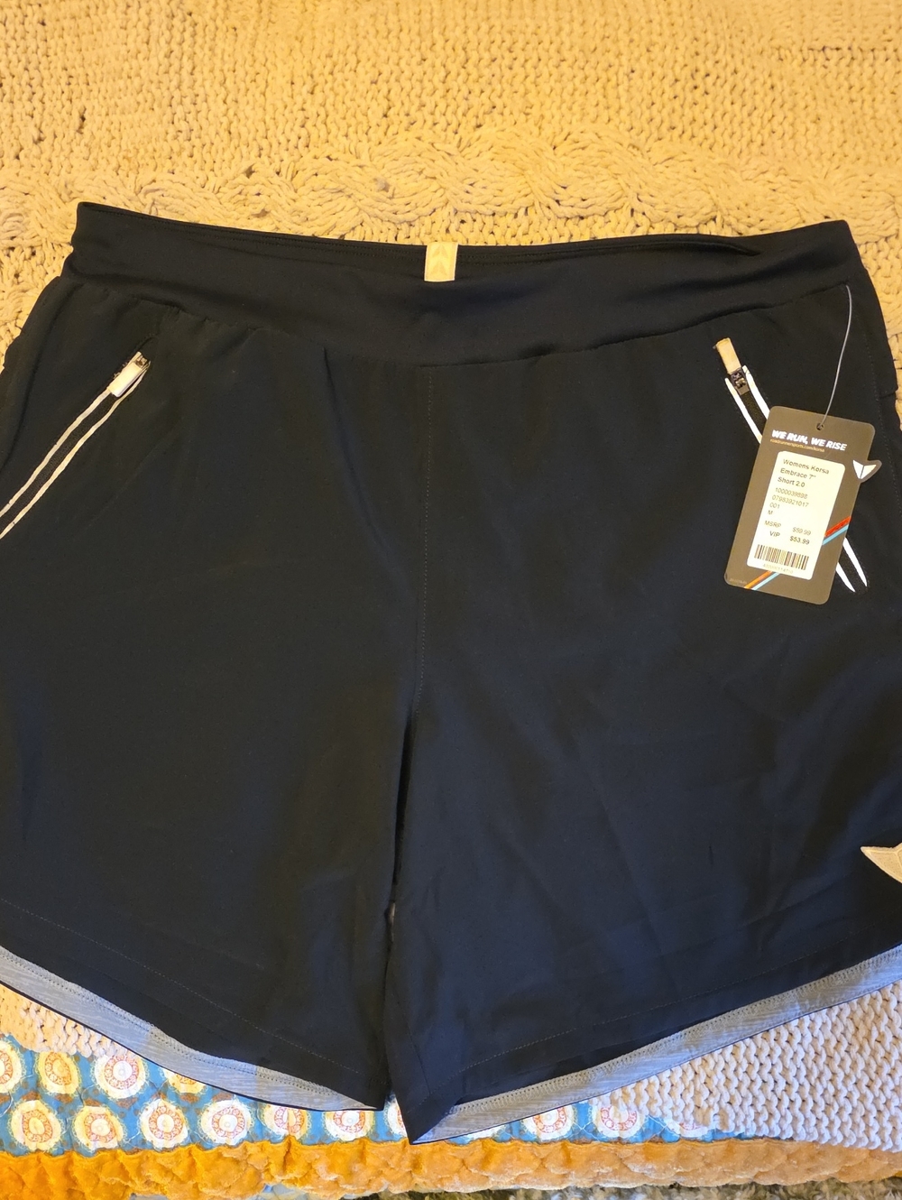 Nwt Korsa Black Athletic Running Shorts With Lotsa Pockets